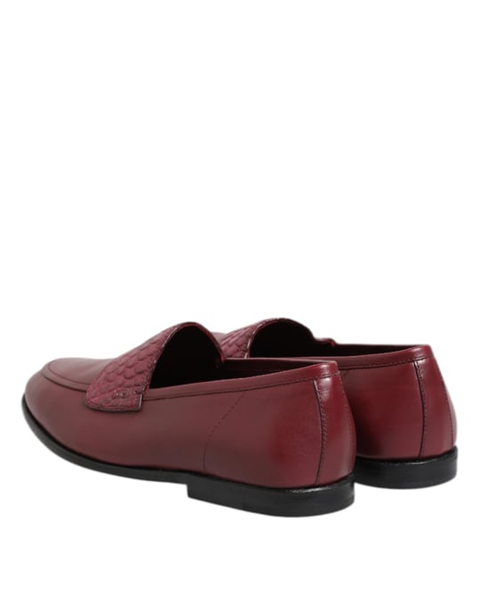 Dolce & Gabbana Bourgogne Läderskor för Formella Tillfällen - Image 5