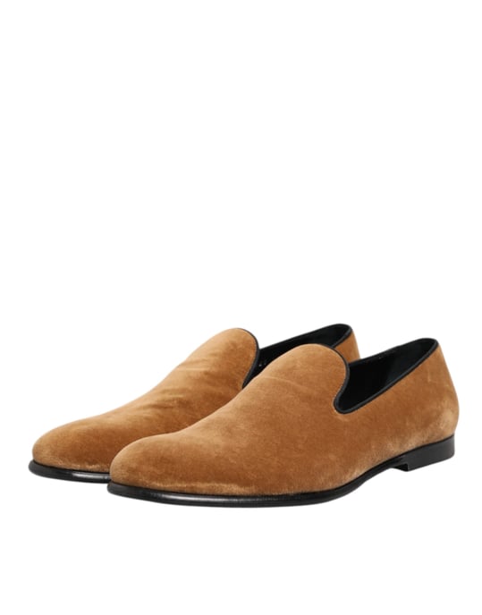 Dolce & Gabbana Brun Mocka Slip-On Herr Loafers Formella Skor - Image 5