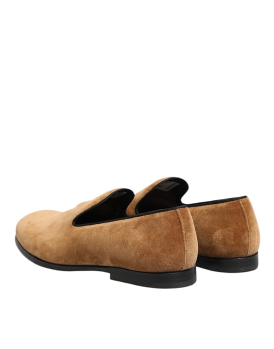 Dolce & Gabbana Brun Mocka Slip-On Herr Loafers Formella Skor - Image 6