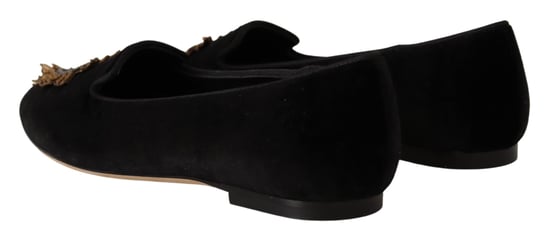 Dolce & Gabbana Zwarte DG Heilig Hart Patch Instap Flatschoenen - Image 4