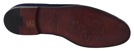 Dolce & Gabbana Blauwe Suède Caiman Loafers Slippers Schoenen - Image 2