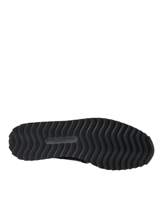 Dolce & Gabbana Zwarte Geweven Buffelleer Herenslippers - Image 6