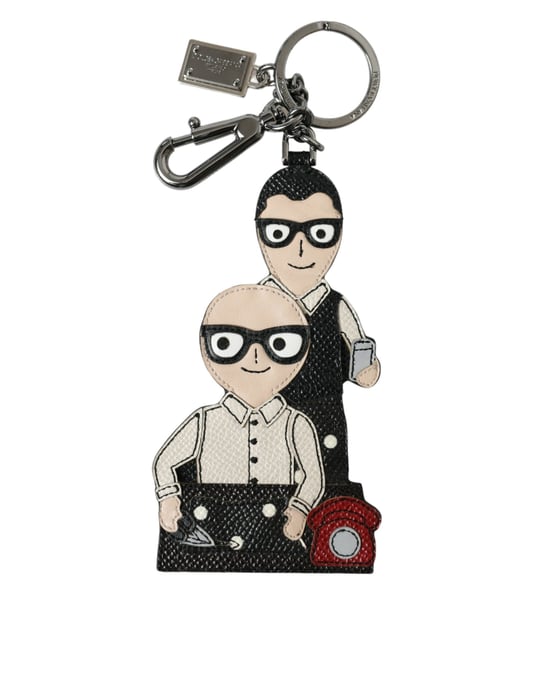 Dolce & Gabbana Läder Dominico Stefano #DGFAMILY Logga Badgenyckelring - Image 1