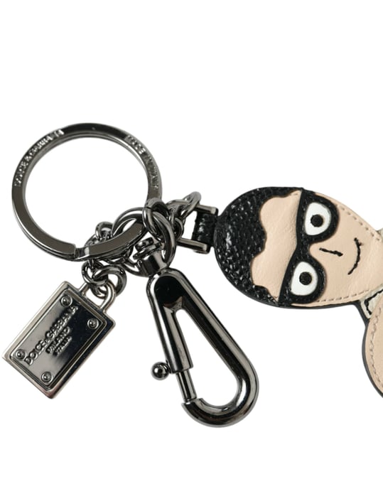 Dolce & Gabbana Leather Dominico Stefano #DGFAMILY Logo Badge Keychain - Image 2