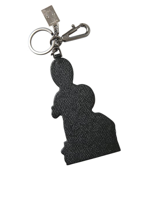 Dolce & Gabbana Leather Dominico Stefano #DGFAMILY Logo Badge Keychain - Image 3