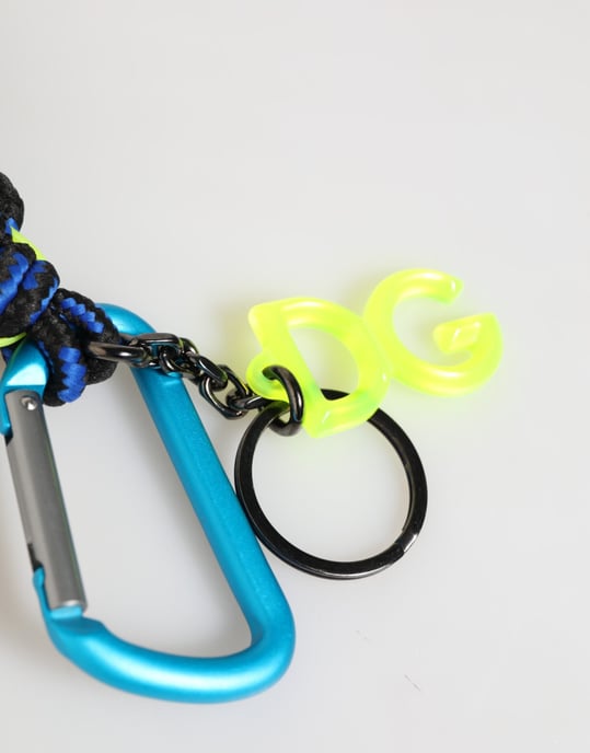 Dolce & Gabbana Multicolor Polyester Tape String DG Logo Sleutelhanger - Image 3