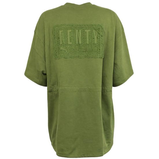 Puma x Rihanna Fenty Drawstring Graphic Womens Green T-Shirt - Image 3