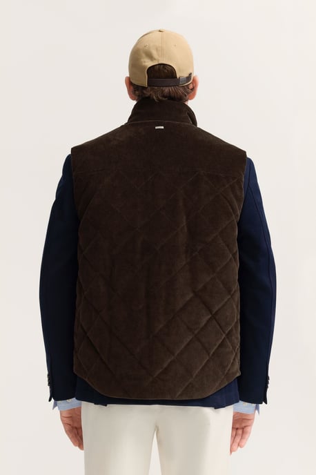 Bugatti Herren Corduroy vest met opstaande kraag en drukknopen - Image 2