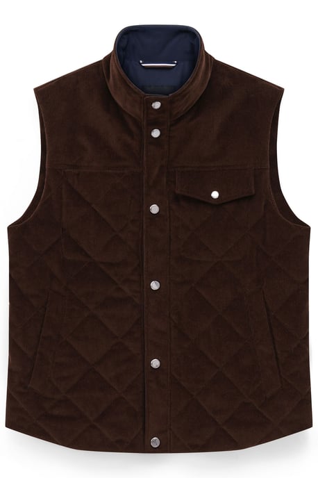 Bugatti Herren Corduroy vest met opstaande kraag en drukknopen - Image 3