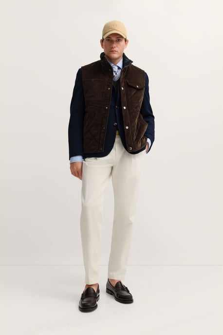 Bugatti Herren Corduroy vest met opstaande kraag en drukknopen - Image 4