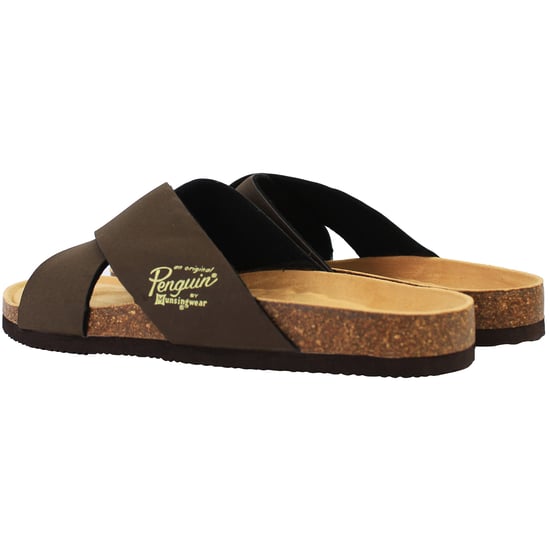 Penguin Pack Mens Brown Sliders - Image 3
