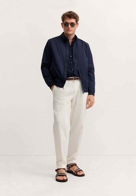 Bugatti Herren Blouson met gebreide inzetstukken en stretch - Image 4