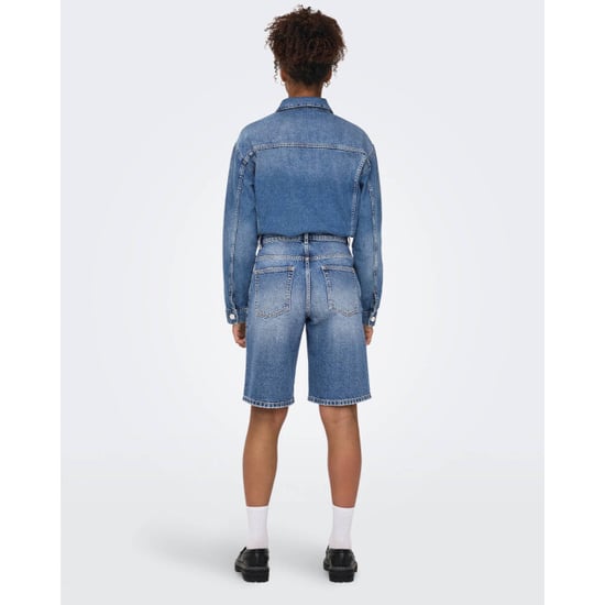 Only Onlmate reg baggy long shorts dnm noos medium blue - Image 3