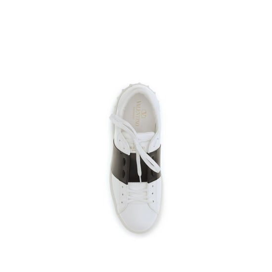 Valentino Garavani Zwarte Kalfsleren Bos Taurus Lage Sneakers - Image 4