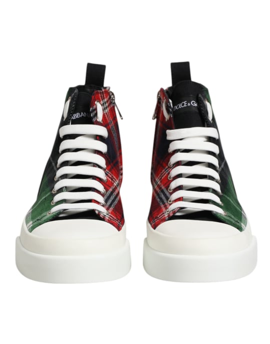 Dolce & Gabbana Multicolor DG Logo Heren High Top Sneakerschoenen - Image 3