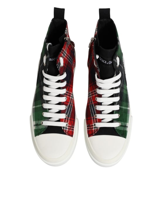Dolce & Gabbana Multicolor DG Logo Heren High Top Sneakerschoenen - Image 4