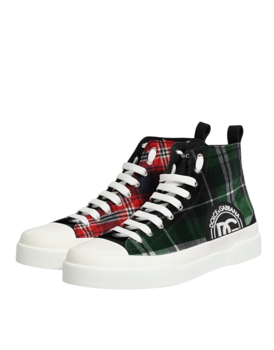 Dolce & Gabbana Multicolor DG Logo Heren High Top Sneakerschoenen - Image 5