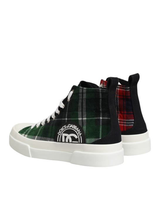 Dolce & Gabbana Multicolor DG Logo Heren High Top Sneakerschoenen - Image 6