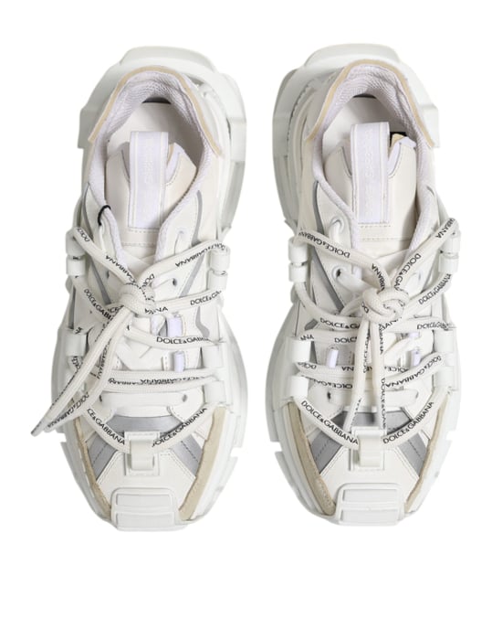 Dolce & Gabbana Witte Grijze Lage Ruimte Sneakers Schoenen - Image 3
