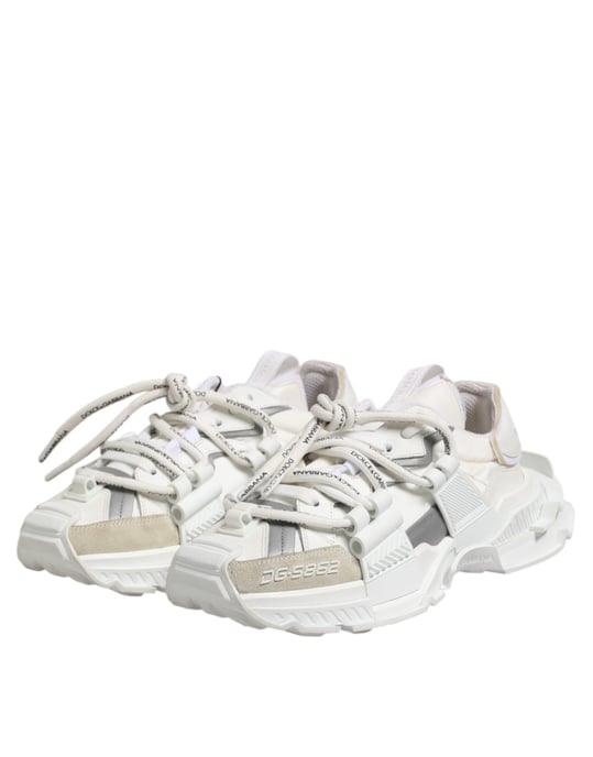Dolce & Gabbana Witte Grijze Lage Ruimte Sneakers Schoenen - Image 4