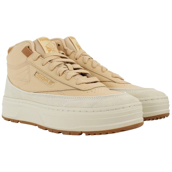 Reebok Club C Geo Mid Womens Pink Trainers - Image 2