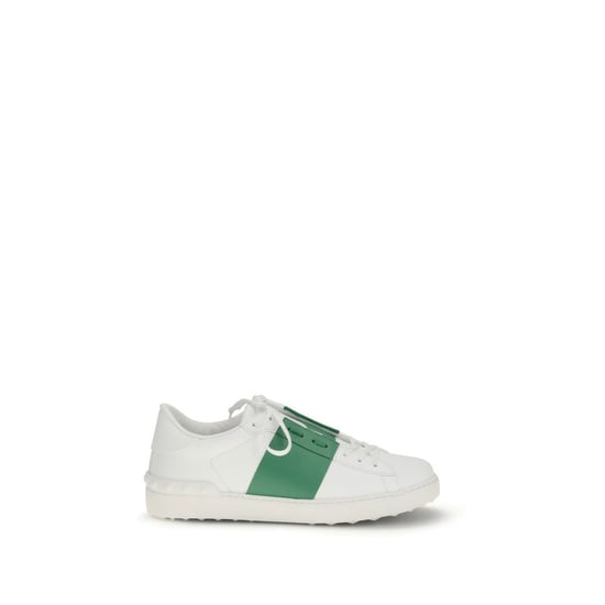 Valentino Garavani White Calf Leather Bos Taurus Low Top Sneakers - Image 1
