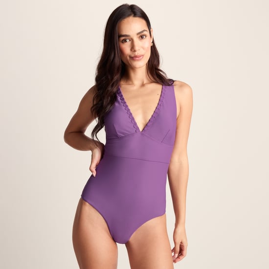 Katerina Womens One Piece Mesh Lined Swimsuit - Orchid - Image 3