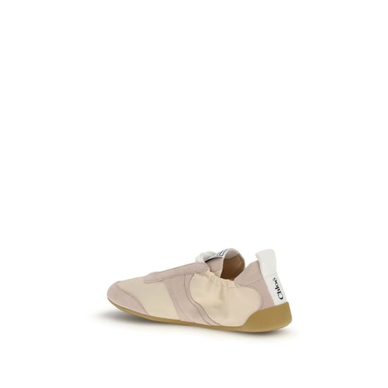 Chloé Beige Nylon Sport Sneakers - Image 3
