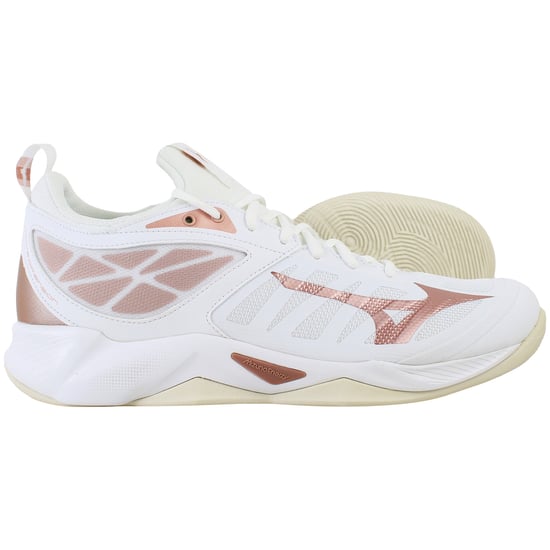 Mizuno Wave Dimension Womens White Volleyball Shoes - Image 4