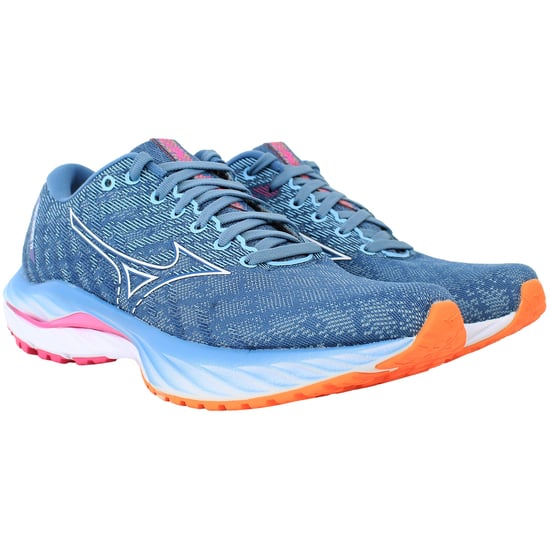 Mizuno Wave Inspire 19 Womens Blue Running Shoes - Image 2