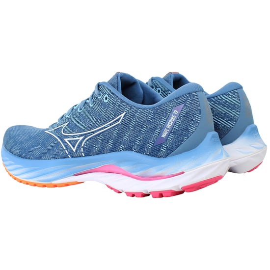 Mizuno Wave Inspire 19 Womens Blue Running Shoes - Image 3