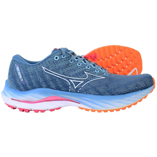 Mizuno Wave Inspire 19 Womens Blue Running Shoes - Image 4
