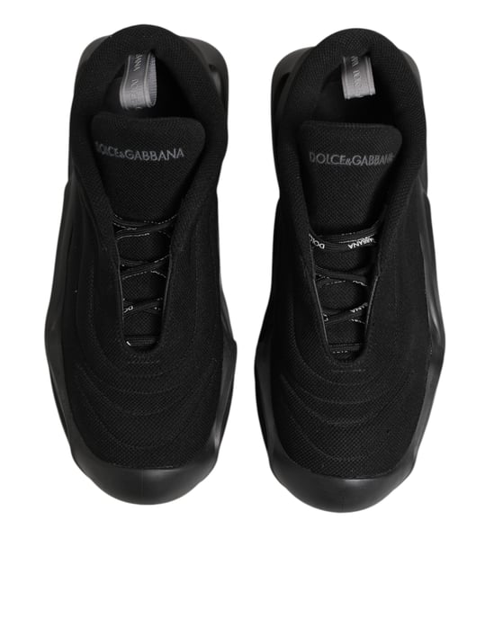 Dolce & Gabbana Zwart Veterschoen Wave Low Top Heren Sneakerschoenen - Image 3