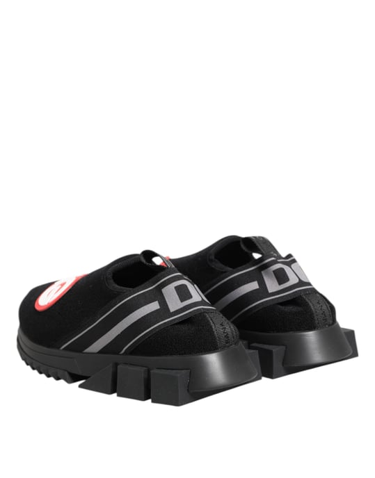 Dolce & Gabbana Svart Grå Slip On Sorrento Sneakers Skor - Image 6