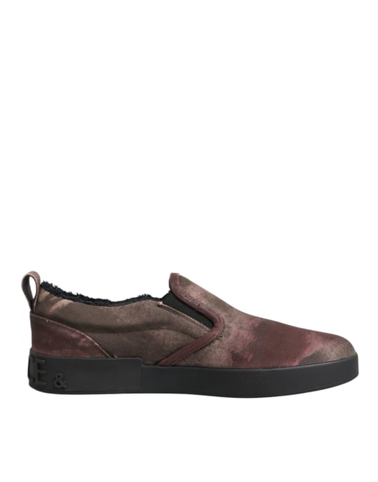 Dolce & Gabbana Flerfärgad Bomull Låg Top Slip-On Herr Sneakers Skor - Image 2