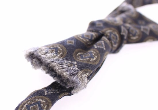 Dolce & Gabbana Blue Silk Baroque Fantasi Tied Bow Tie Papillon - Image 3
