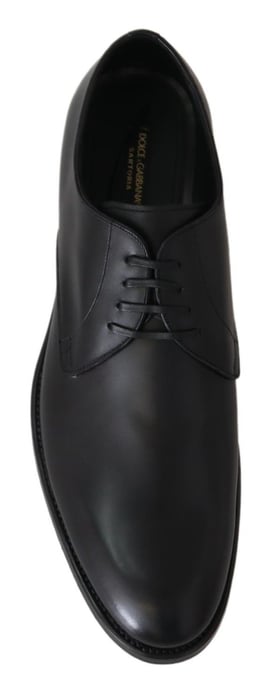 Dolce & Gabbana Zwart Leren SARTORIA Handgemaakte Schoenen - Image 2