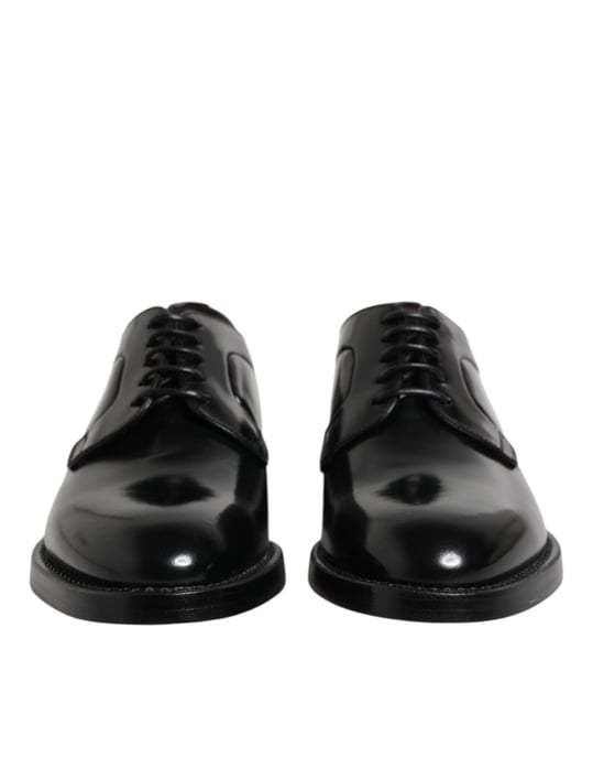Dolce & Gabbana Zwarte Leren Veterschoenen Derby Formele Schoenen - Image 2