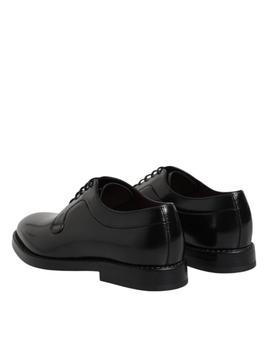 Dolce & Gabbana Zwarte Leren Veterschoenen Derby Formele Schoenen - Image 5