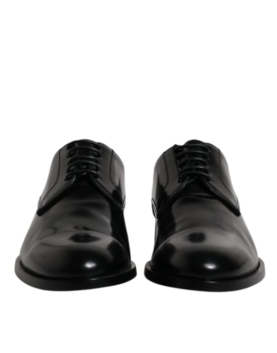 Dolce & Gabbana Zwarte Kalfsleren Derby Veterschoenen voor Formele Kleding - Image 2