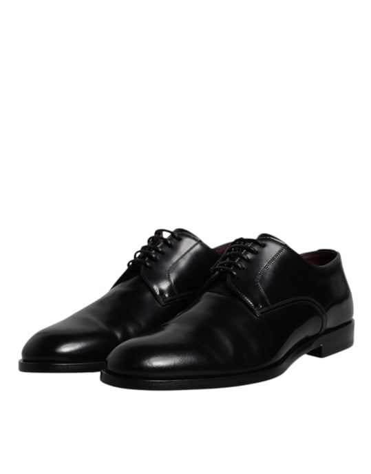 Dolce & Gabbana Zwarte Kalfsleren Derby Veterschoenen voor Formele Kleding - Image 4