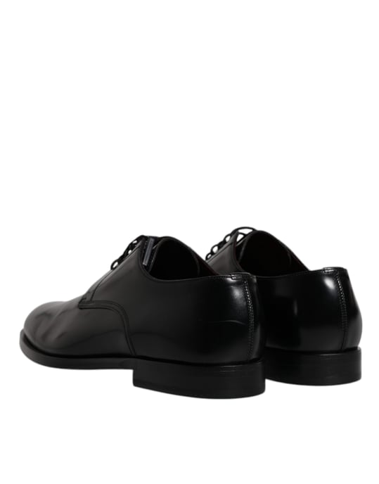 Dolce & Gabbana Zwarte Kalfsleren Derby Veterschoenen voor Formele Kleding - Image 5