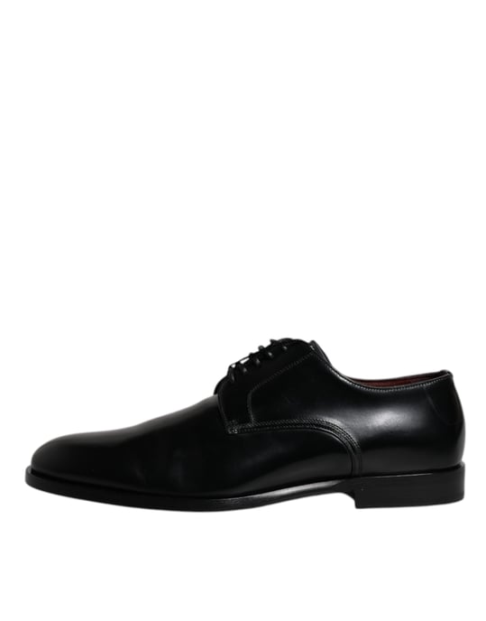 Dolce & Gabbana Zwarte Kalfsleren Derby Veterschoenen voor Formele Kleding - Image 6