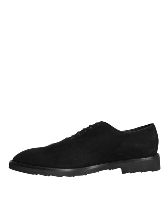 Dolce & Gabbana Zwarte Suède Sicilia Veterschoenen - Image 6