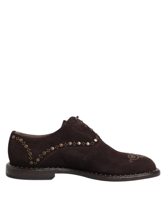 Dolce & Gabbana Bruna Sammet Snörda Oxford Skor - Image 1