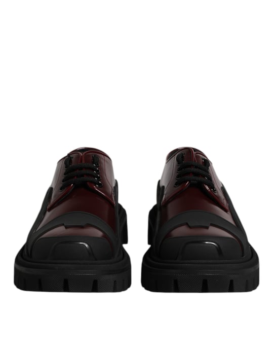 Dolce & Gabbana Rode Leren Veterschoenen voor Trekking - Image 2