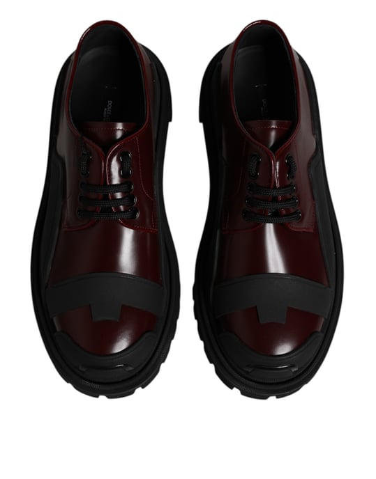 Dolce & Gabbana Rode Leren Veterschoenen voor Trekking - Image 3