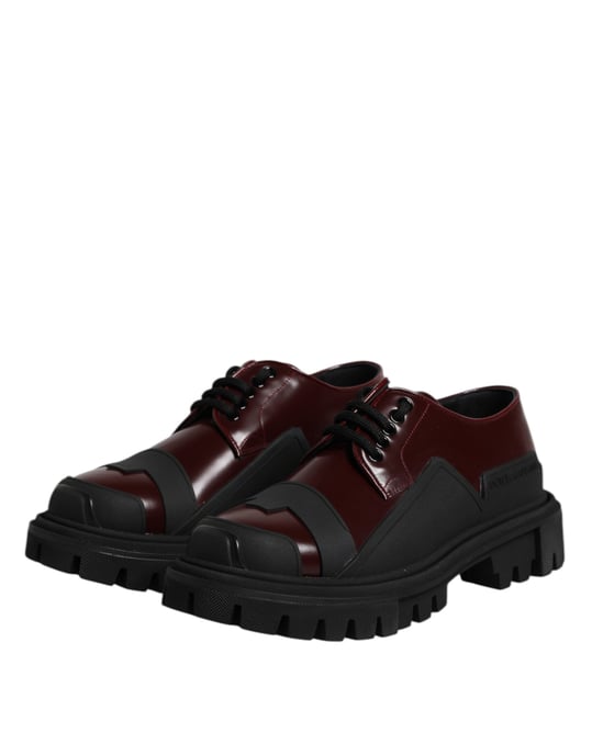 Dolce & Gabbana Rode Leren Veterschoenen voor Trekking - Image 4