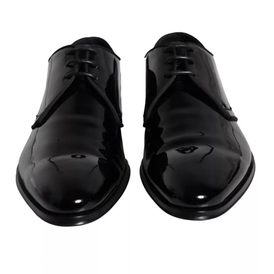 Dolce & Gabbana Zwarte Kalfsleren Derby Heren Dresschoenen - Image 3