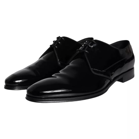 Dolce & Gabbana Zwarte Kalfsleren Derby Heren Dresschoenen - Image 4